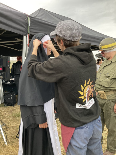 Philine Wollast à l'oeuvre sur un tournage